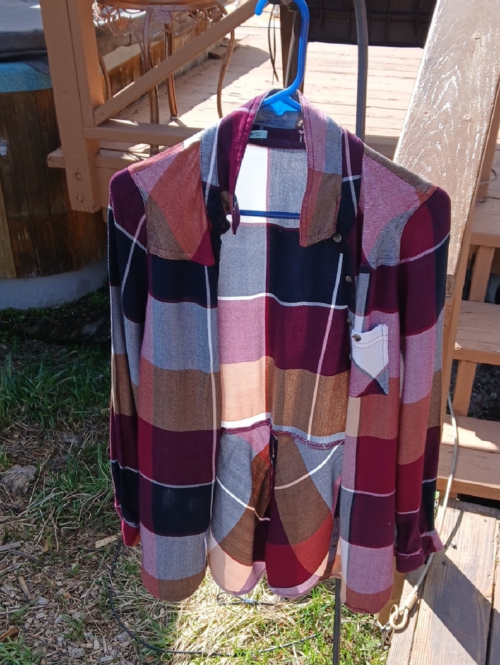 Maurices Multi-Color Plaid Lightweight Jacket